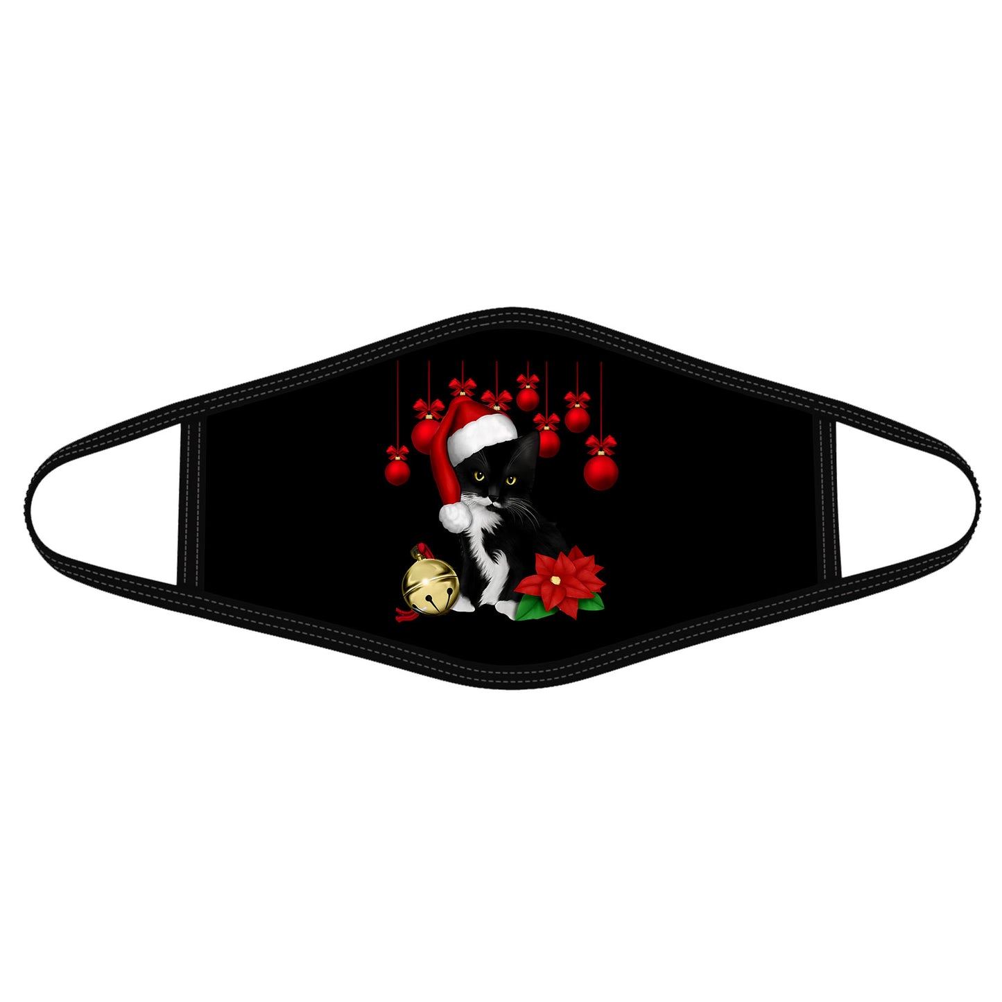 Best Christmas Gift Black Cat Mask Polyblend Face Mask DL