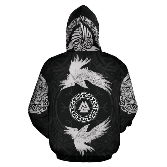 Viking Hoodie - Raven Norse - Amaze Style™-Apparel