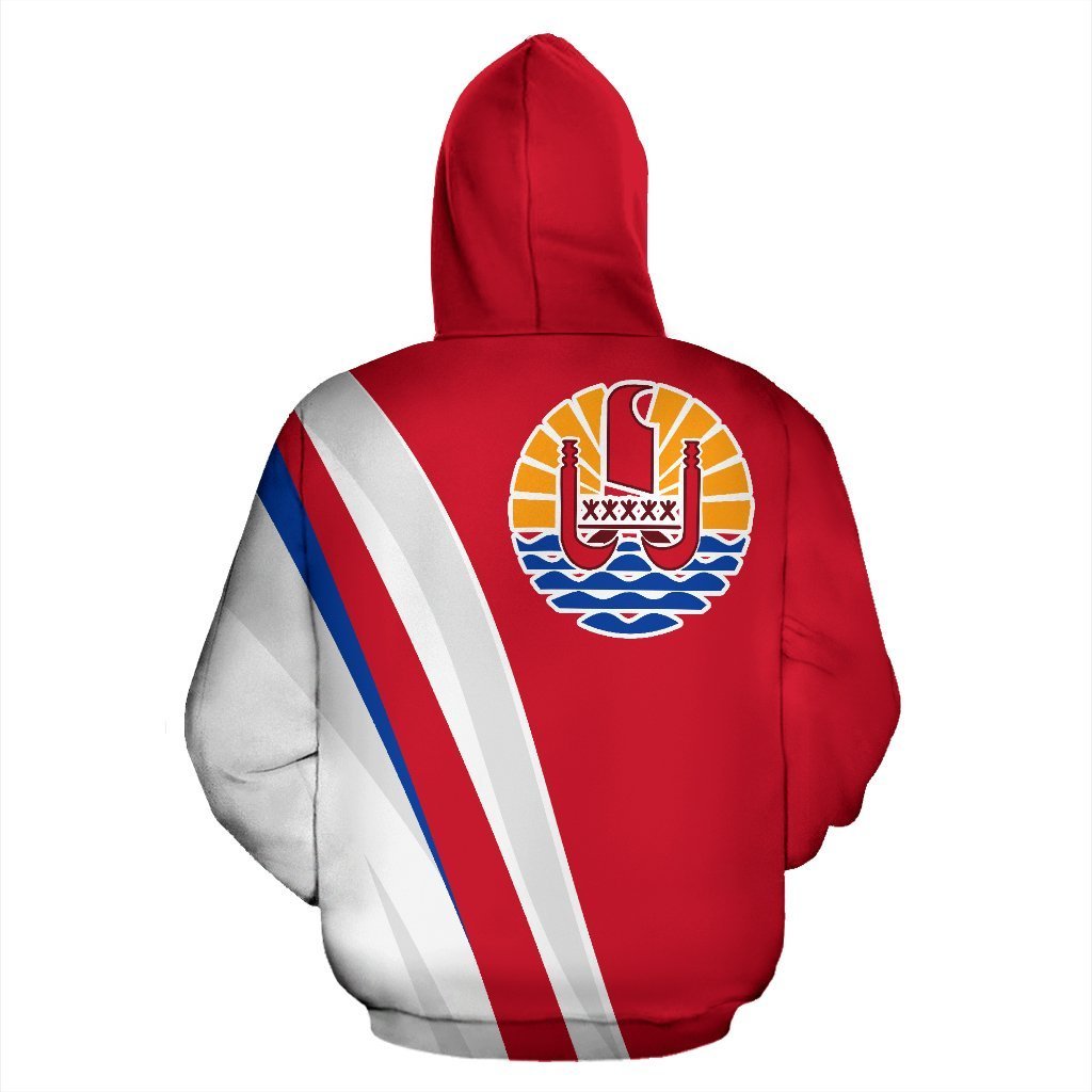Tahiti Zip Up Hoodie Red K5 - Amaze Style™-Apparel