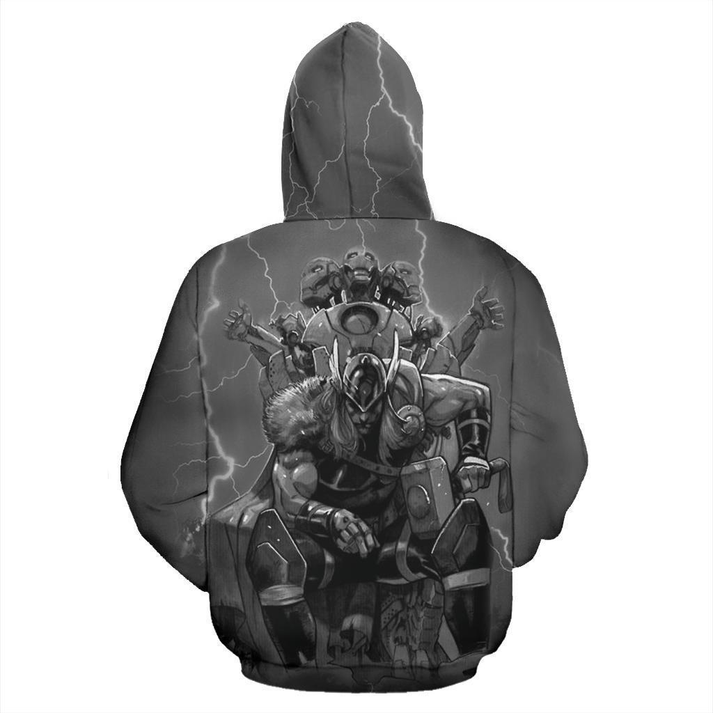 Odin Viking All Over Hoodie Bn10 - Amaze Style™-ALL OVER PRINT HOODIES (P)
