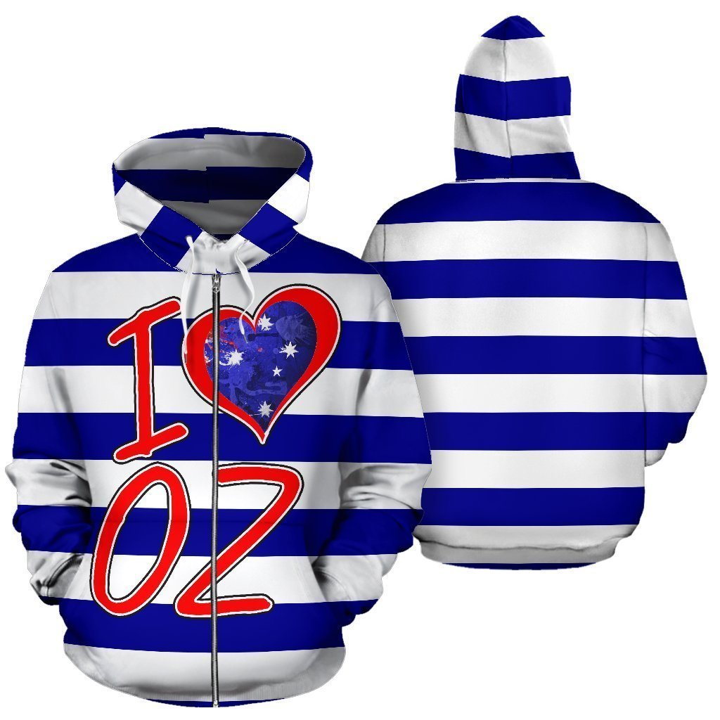 Love OZ Australia All Over Zip-Up Hoodie - Amaze Style™-Apparel