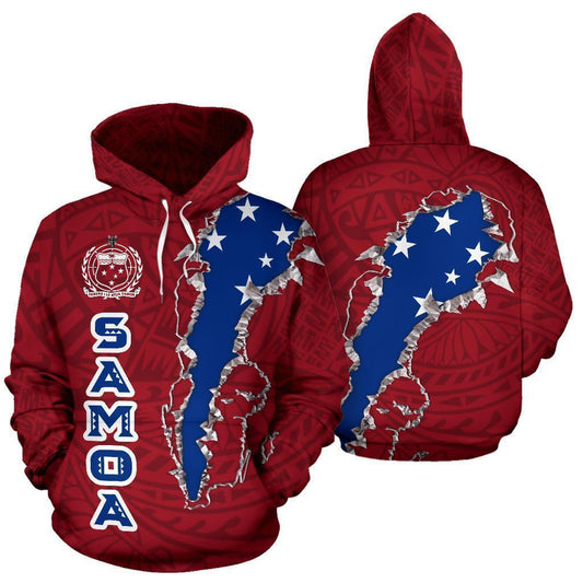 Made By Samoa Hoodie Polynesian PL - Amaze Style™-Apparel