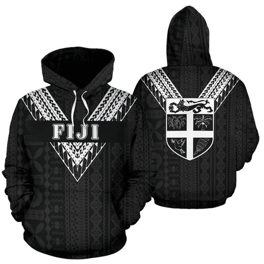 Fiji All Over Zip-Up Hoodie - White Sailor Style - BN01 - Amaze Style™-Apparel