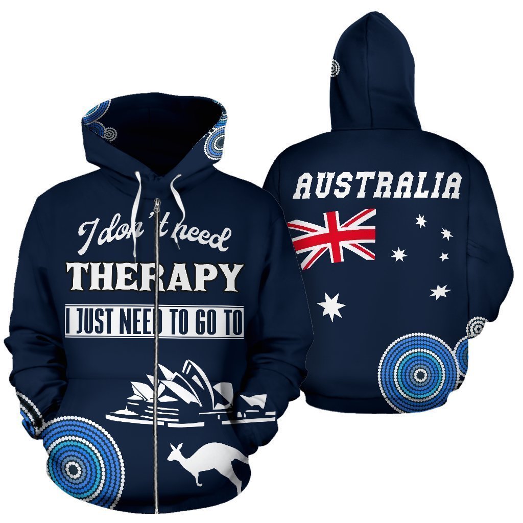 I Don't Need Therapy - Australia Allover Zip-up Hoodie-NNK1807 - Amaze Style™-Apparel