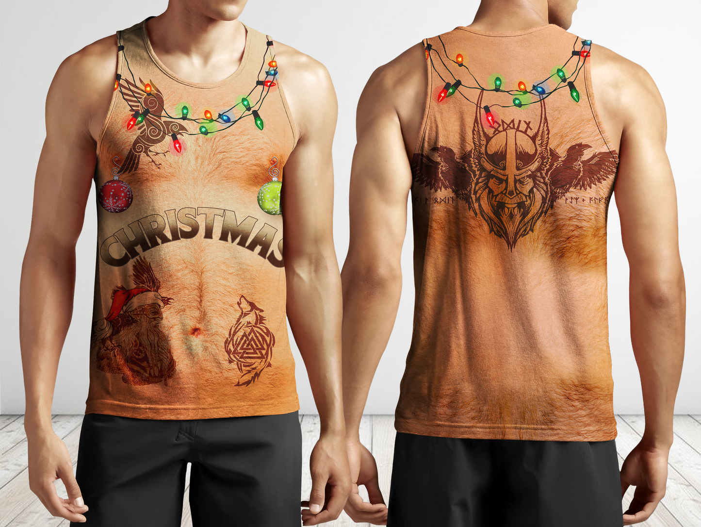 Real Viking Christmas Tattoos All Over Printed AM051001 - Amaze Style™-Apparel