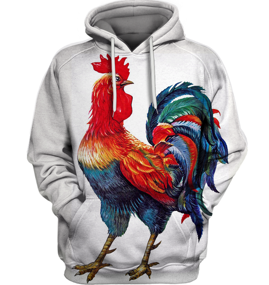 3D All Over Print Rooster Shirt-Apparel-6teenth World-Hoodie-S-Vibe Cosy™