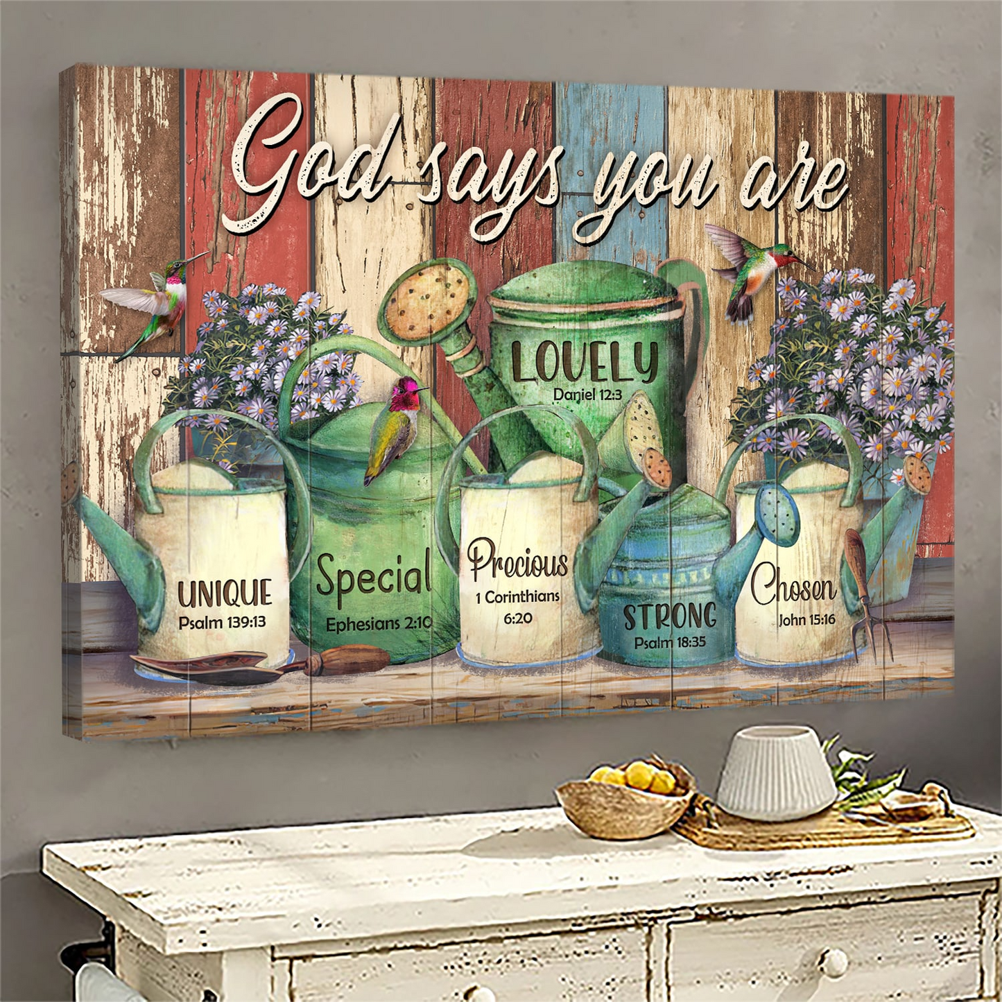 Garden God says you are Jesus Landscape Canvas Print Wall Art