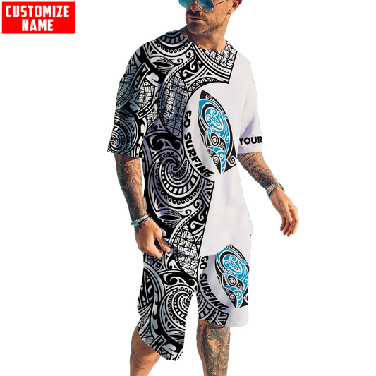 Polynesia No 16 Combo T Shirt Broad Short Go Surfing Personalize