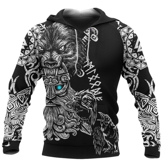 3D All Over Printed Odin Viking Tattoo