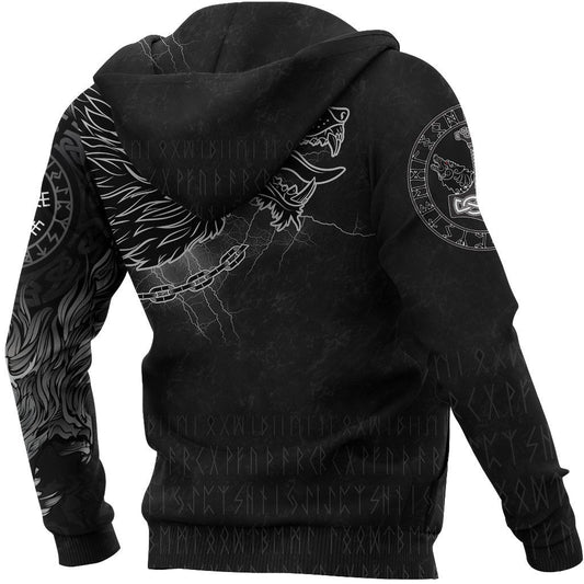 Viking Fenrir Norse Wolf Thunderstorm