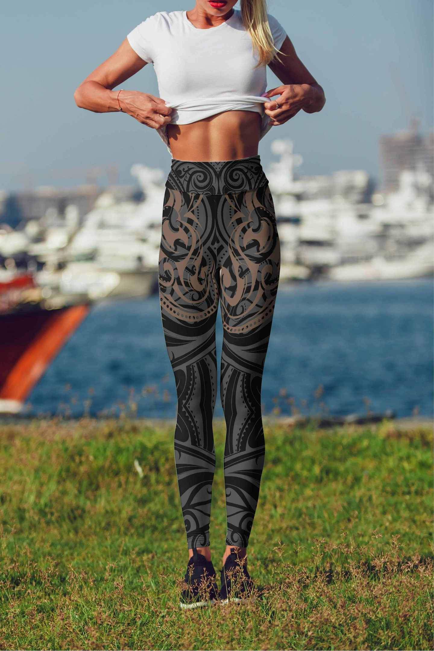 Maori Tattoo Special High Waist Leggings HC1001 - Amaze Style™-Apparel