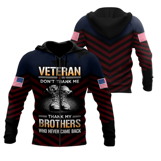 US Veteran Don't Thank Me Thank My Brothers Who Never Came Back 3D All Over Printed Shirts For Men and Women MH2005201