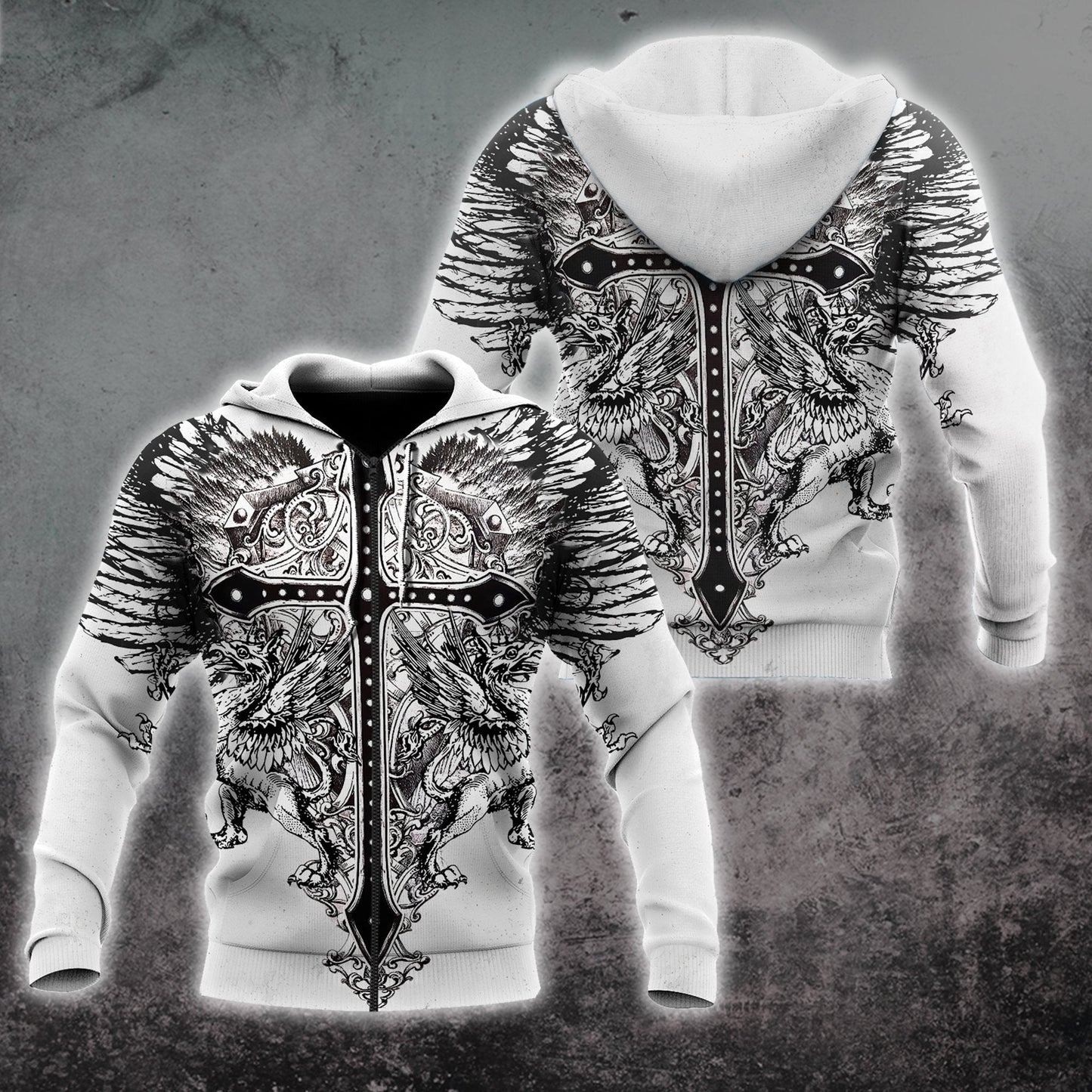 Cross Tattoo Hoodie 3D All Over Printed Shirts HHT15092001-LAM