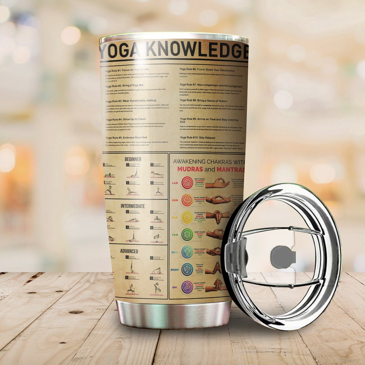 Yoga Knowledge Stainless Steel Tumbler 20 Oz Pi210305-Tumbler-NM-Vibe Cosyโข