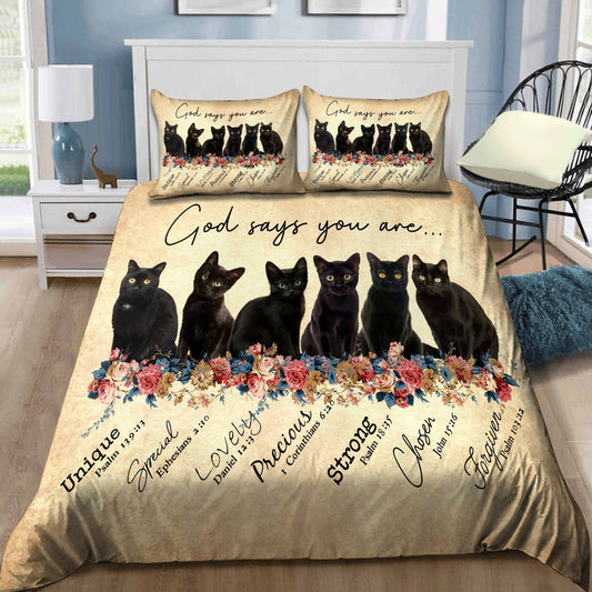 Black Cat-God Says You Are Bedding Set Pi28072003