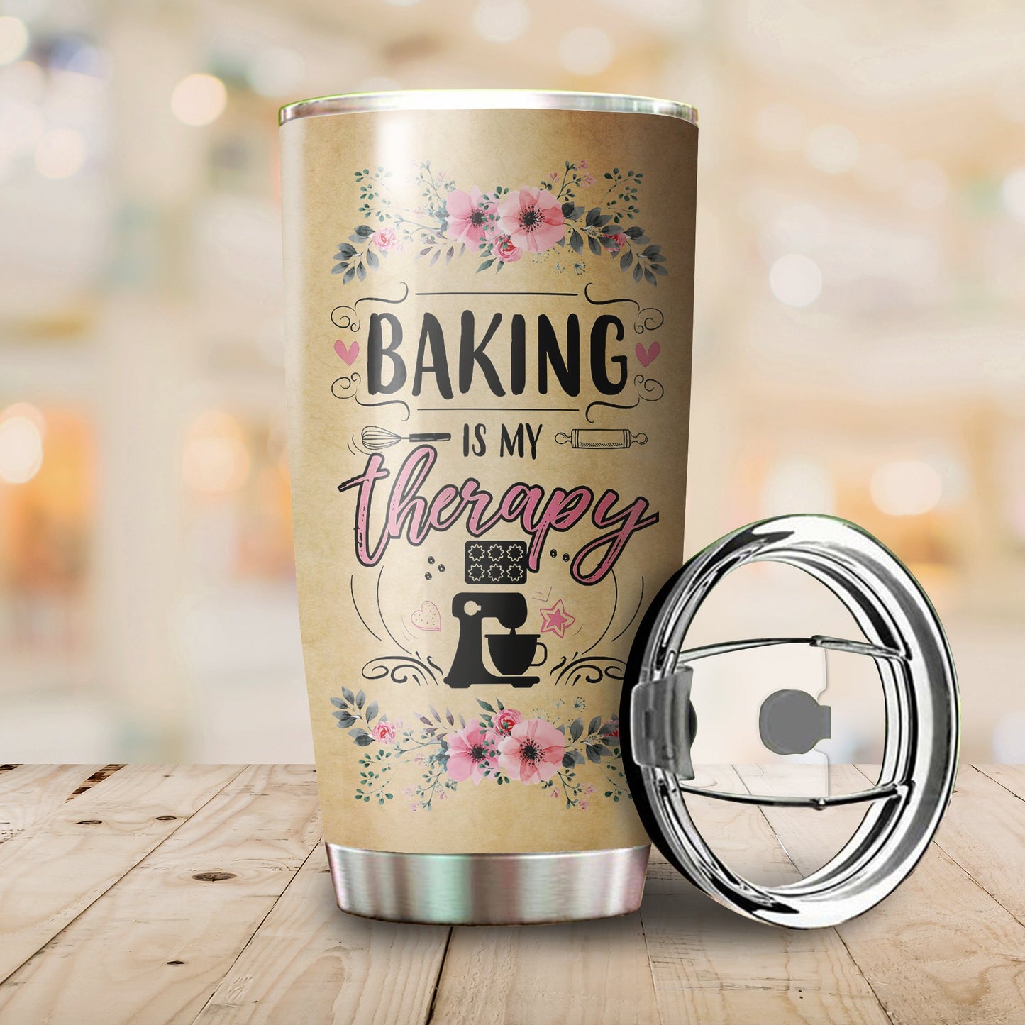 Baking Knowledge Stainless Steel Tumbler 20 Oz Pi210302 - Amaze Styleβ’-Tumbler