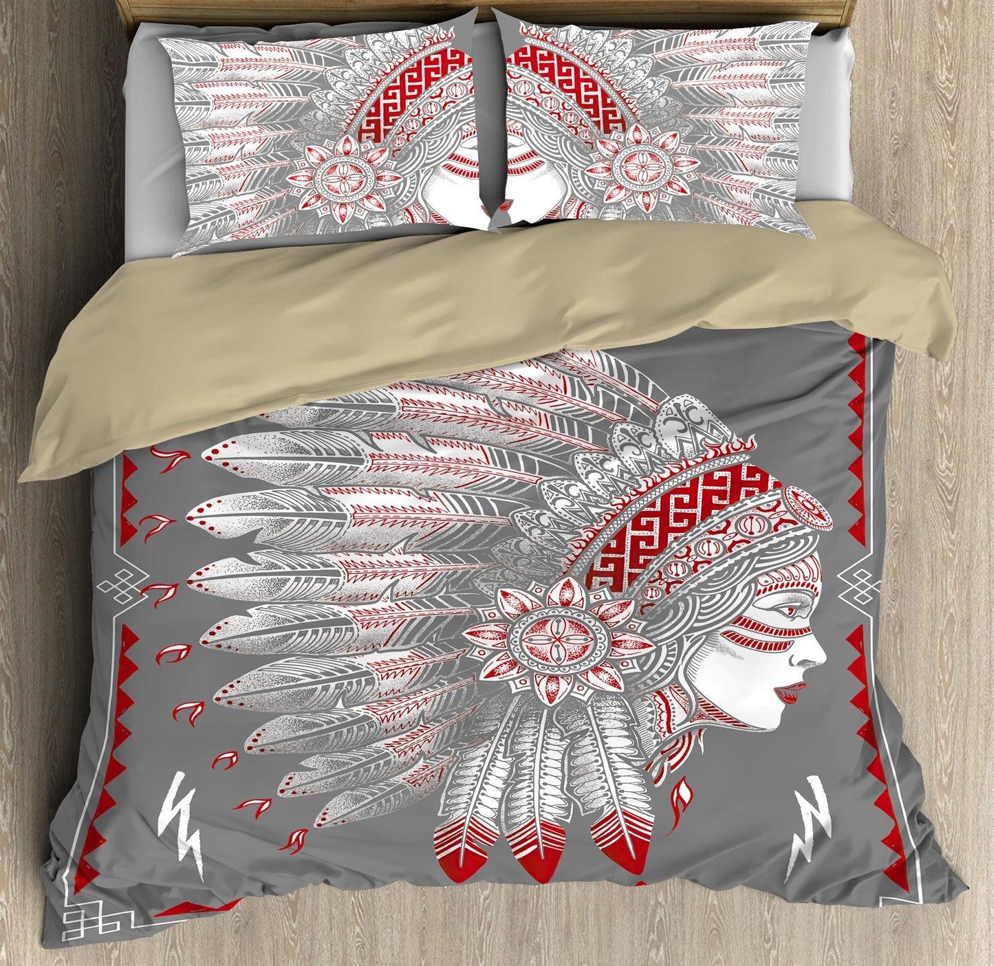 Native Girl Potrait Bedding Set