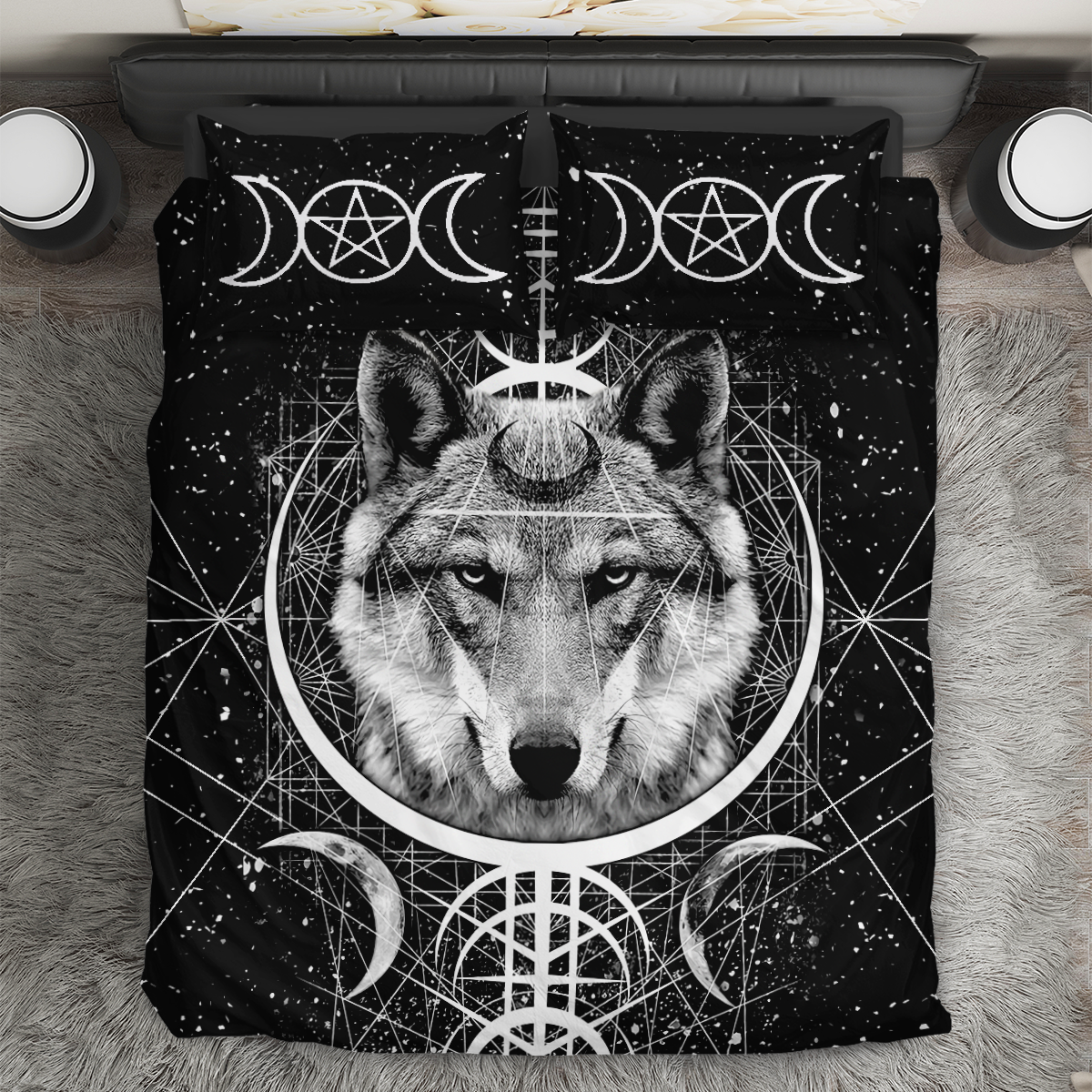 Wolf Wicca Bedding Set NM20061002-Bedding Set-NM-Twin-Vibe Cosyโข