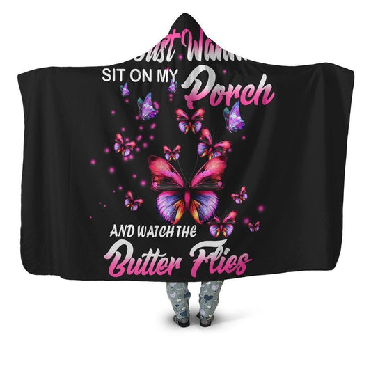 3D All Over Amazing Butterflies Hoodie Dress Blanket - Amaze Style™-Apparel