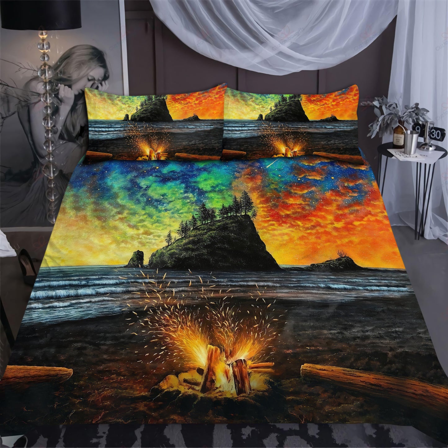 Camp Fire Bedding Set AM072042-NM-Bedding Set-NM-Twin-Vibe Cosyβ’