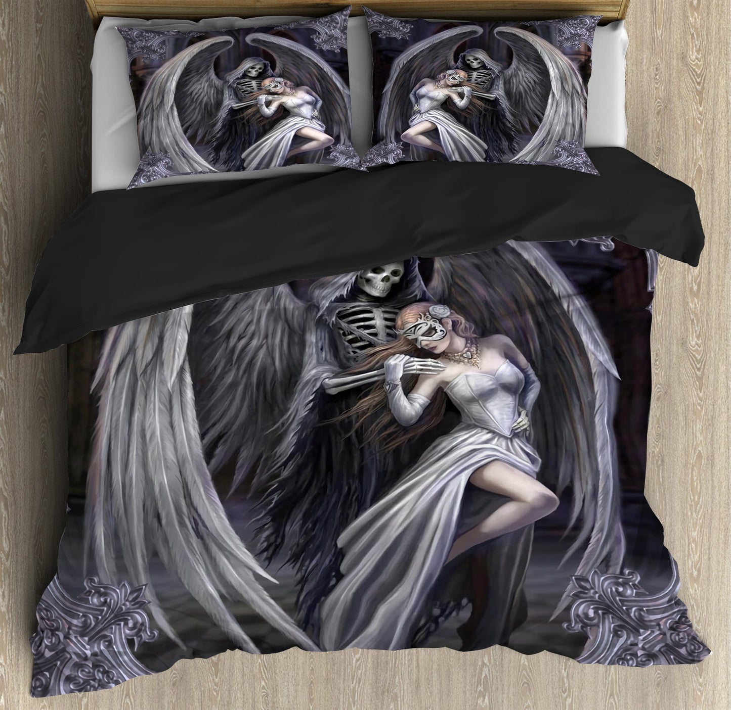 Angel & Demon Skull Art Bedding Set HAC190602-NM-Bedding Set-NM-Twin-Vibe Cosyβ’
