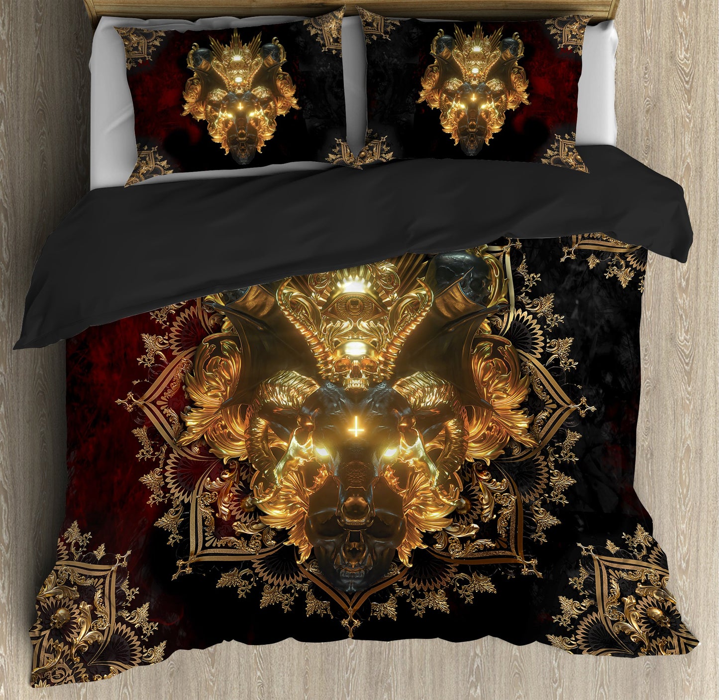 Angel & Demon Skull Art Bedding Set HAC190604-NM-Bedding Set-NM-Twin-Vibe Cosyβ’
