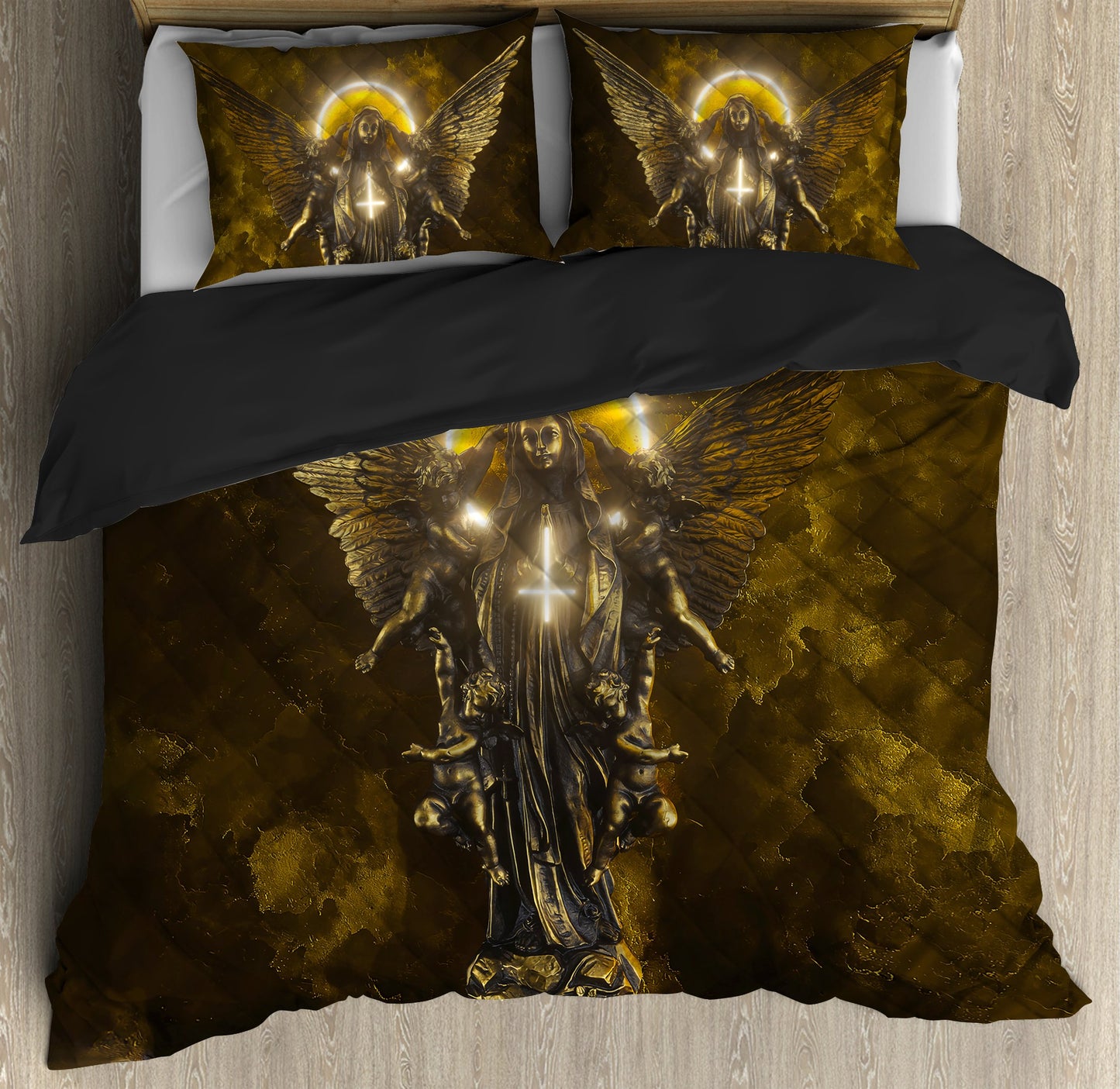 Angel & Demon Skull Art Bedding Set HAC060703-NM-Bedding Set-NM-Twin-Vibe Cosyβ’
