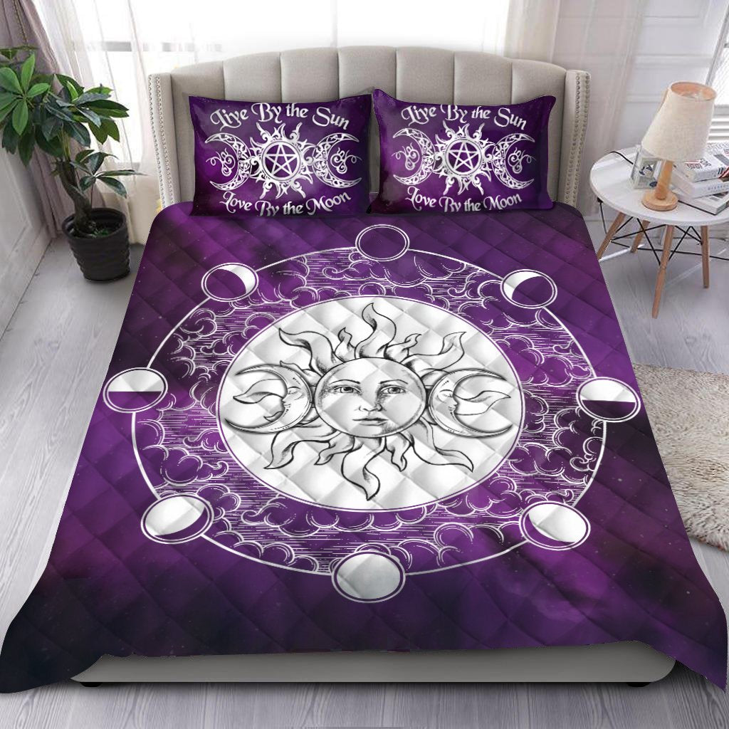 Purple Moon & Sun Wicca Bedding Set NM20061106-Bedding Set-NM-Twin-Vibe Cosy™