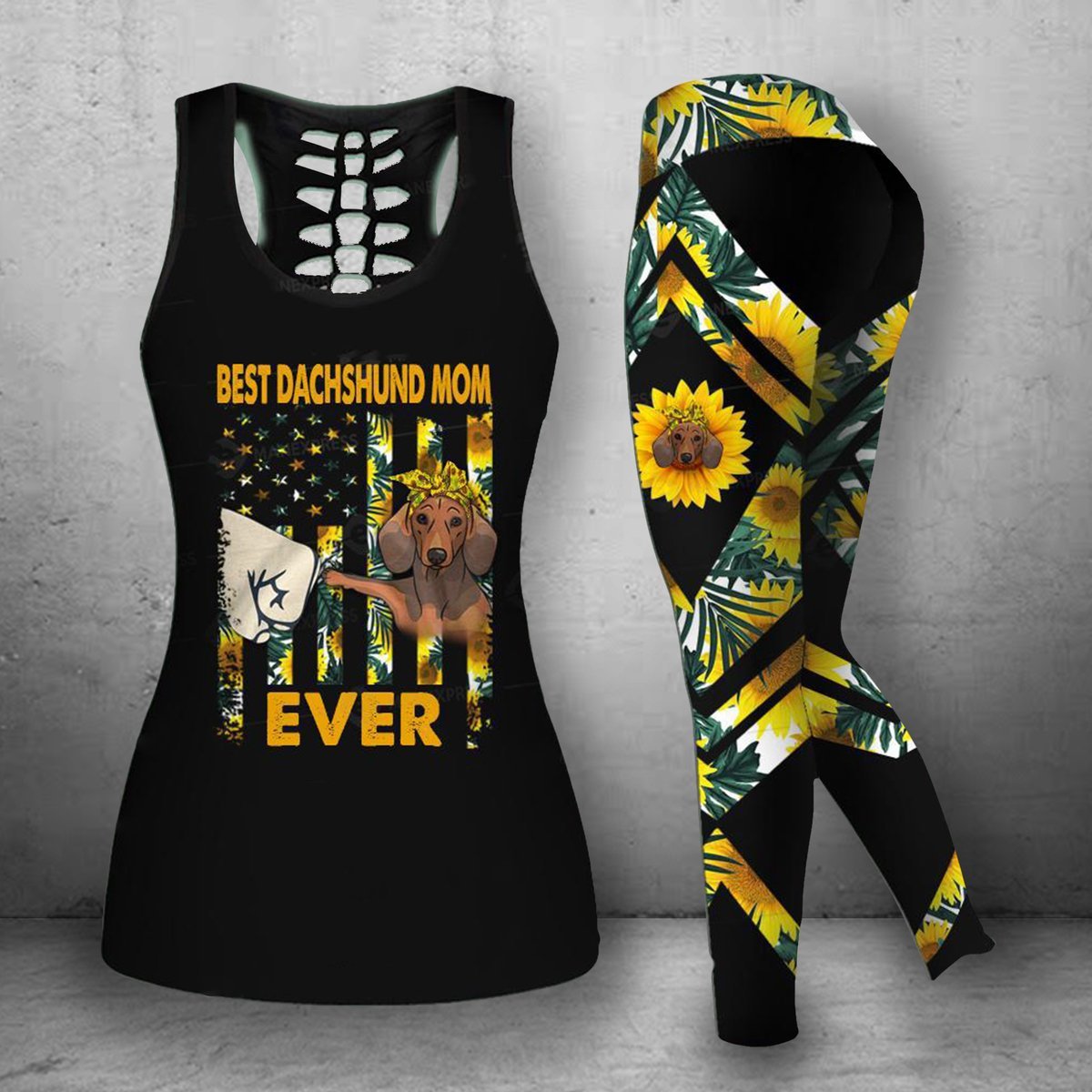 Dachshund dog Combo Tank + Legging TA032430 - Amaze Style™-Apparel