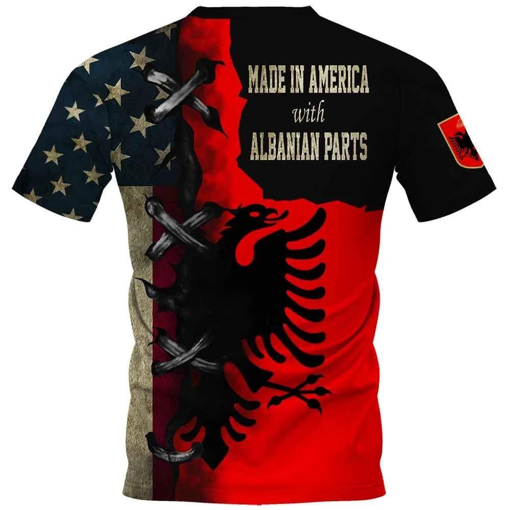 Flag of the USA and Albanian parts all over shirts for men and women HC16001 - Amaze Style™-Apparel