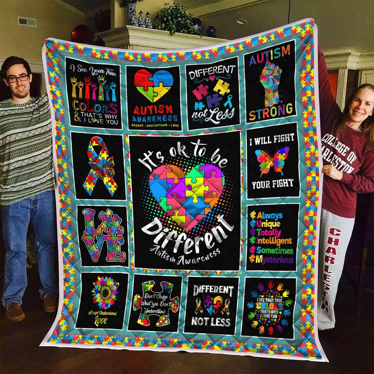 It's Ok To Be Diffirent Quilt LAM20060803-LAM