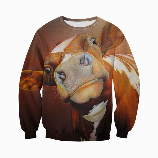 3D All Over Printed Face Cow Shirts - Amaze Style™-Apparel