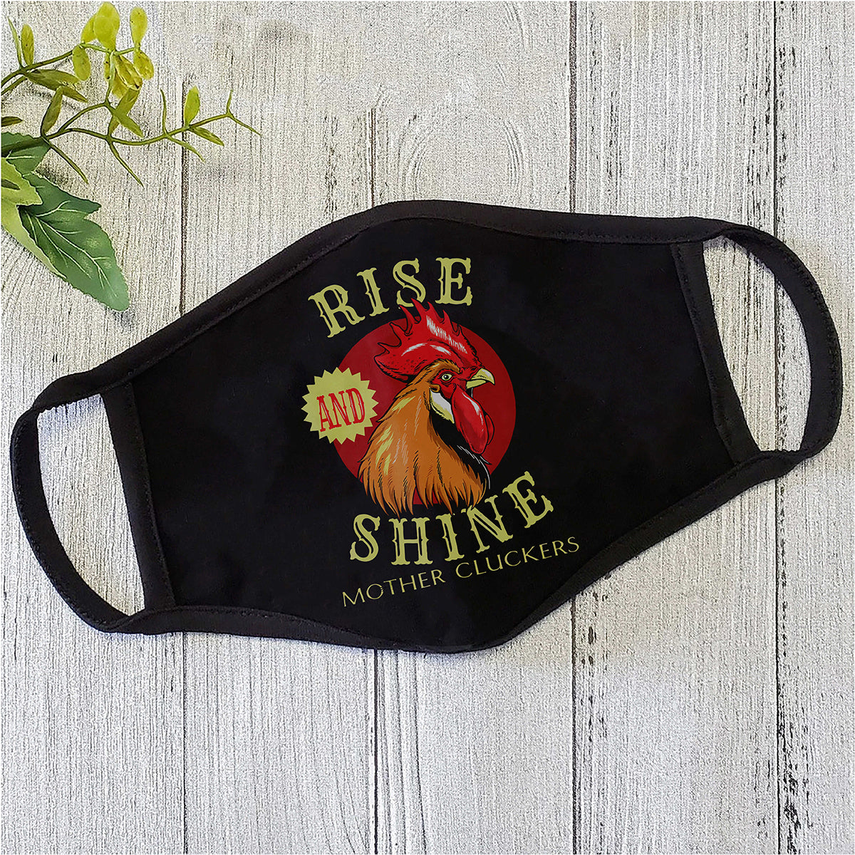 Rise And Shine Rooster Face Mask ML