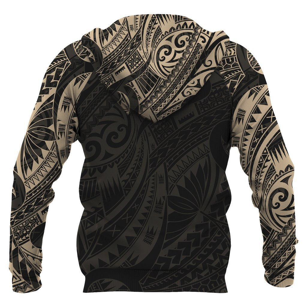 Manaia Maori Tattoo Style All Over Hoodie Golden NVD - Amaze Style™-Apparel