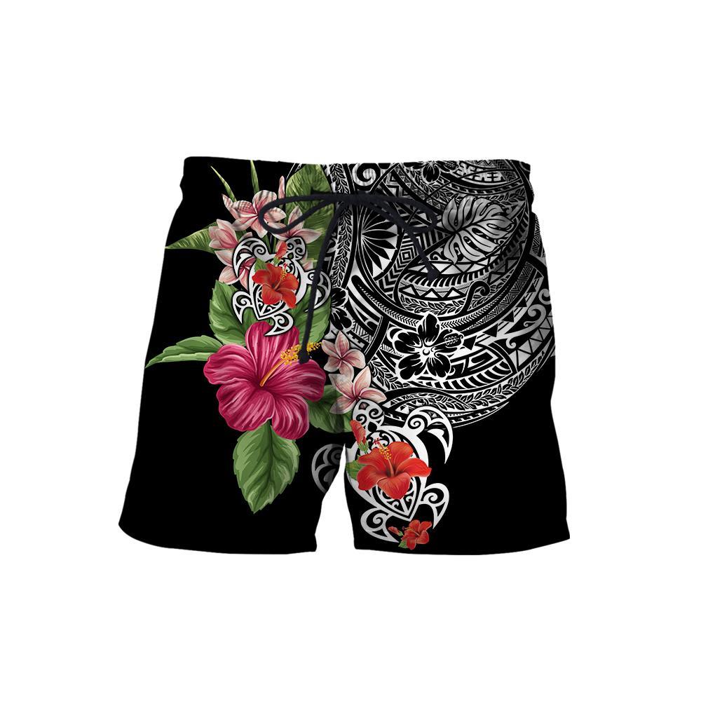 Amazing Polynesian Tattoo & Hibiscus Hoodie Tshirt for Men and Women ML