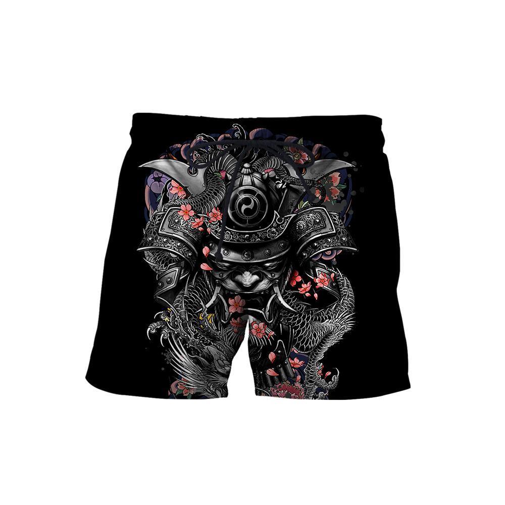 Samurai and Dragon Tattoo 3D Over Printed Unisex Hoodie-ML