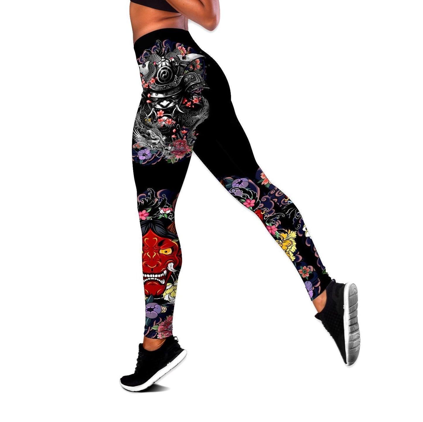 Samurai and Dragon Tattoo Legging & Tank top-ML