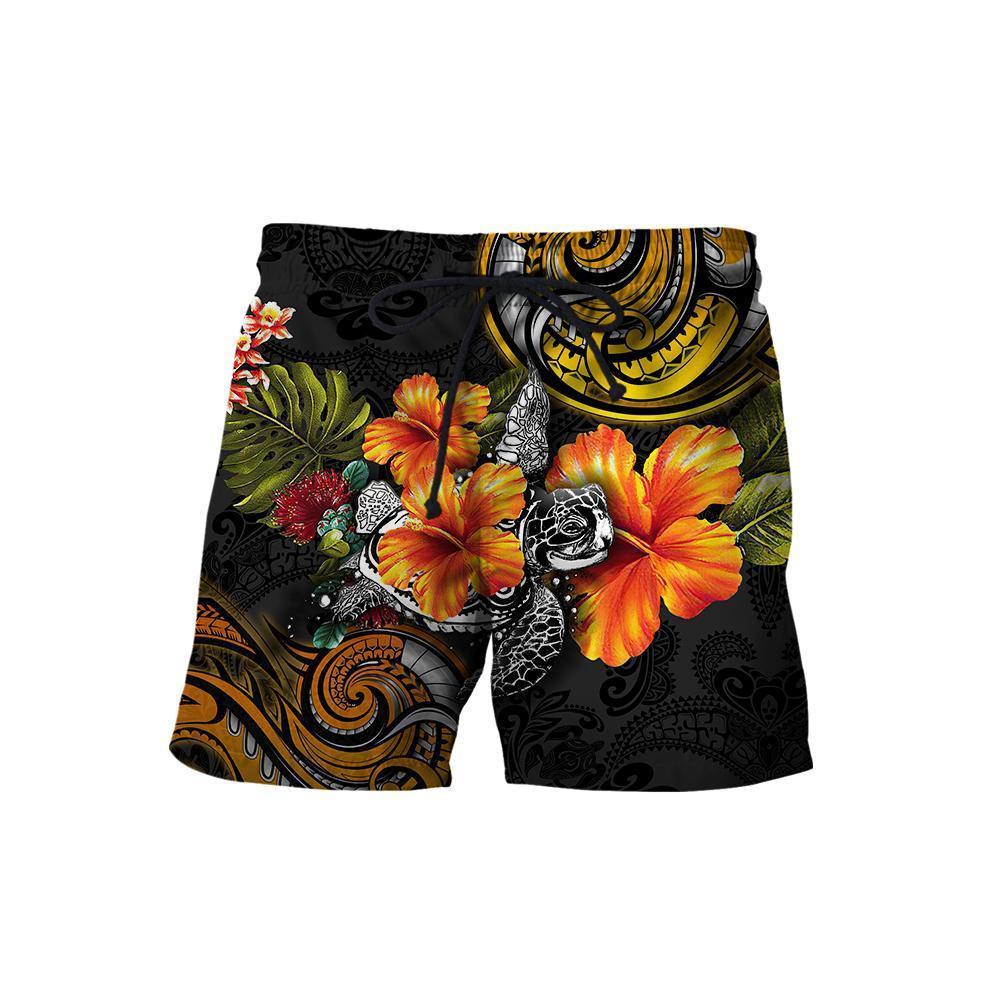 Amazing Polynesian Turtle Hibiscus Hoodie for Men and Women ML