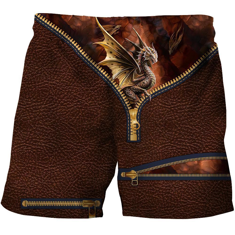 Dragon Leather 3D Over Printed Hoodie for Men and Women-ML