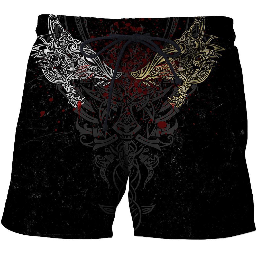 Geki And Freki Viking Wolf III Tattoo 3D Over Printed Unisex Hoodie-ML
