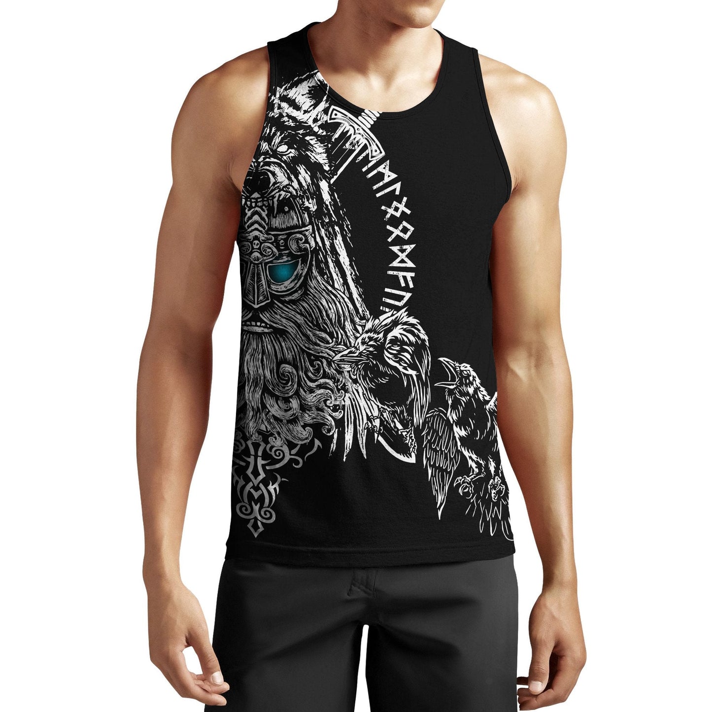 Odin Viking Tattoo 3D Over Printed Hoodie Unisex-ML