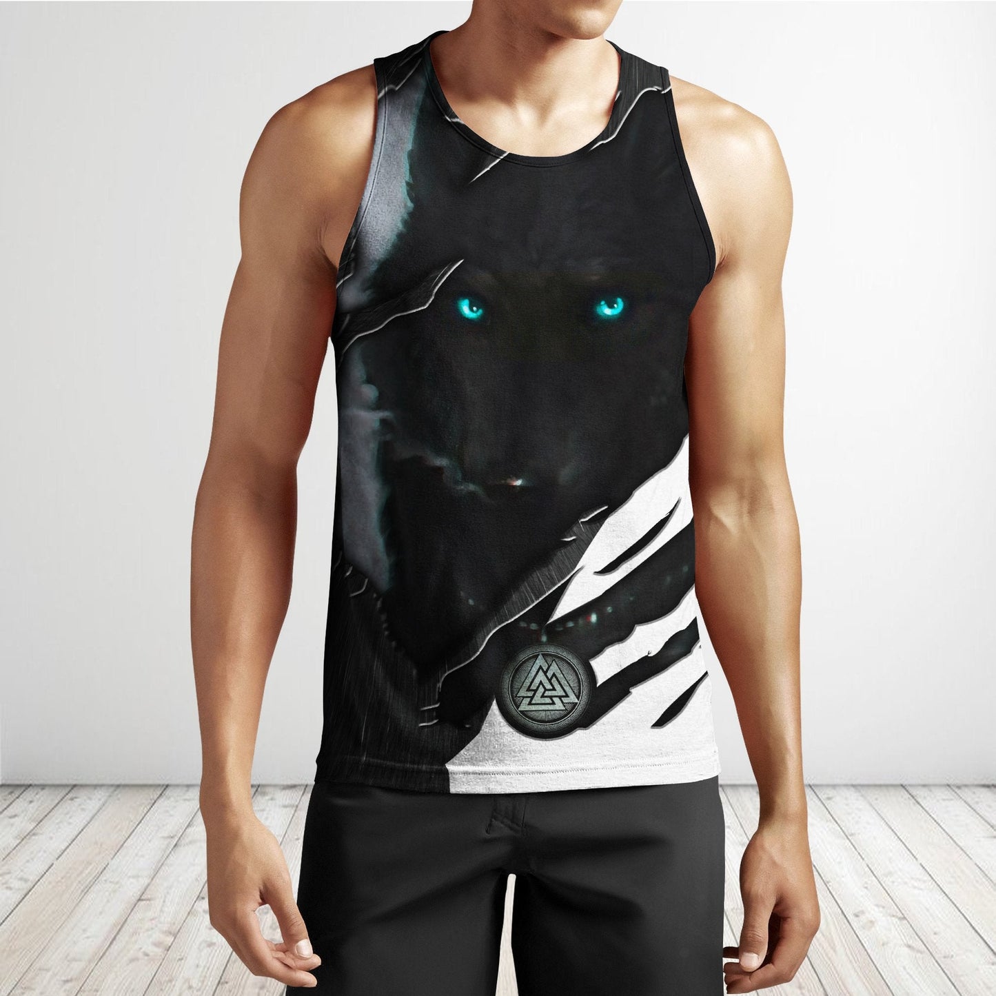 Dark Night Wolf All Over Printed Unisex Hoodie ML