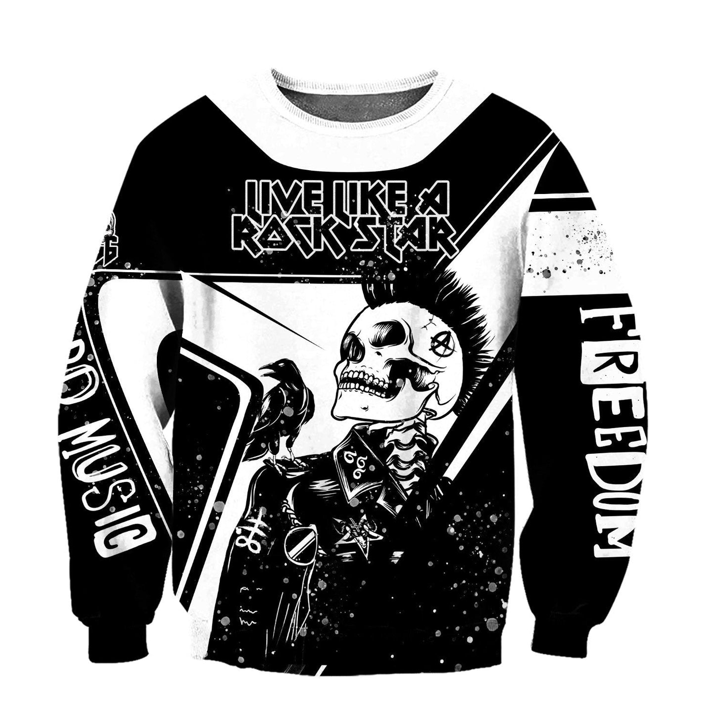 Skull Rock Hoodie For Men And Women