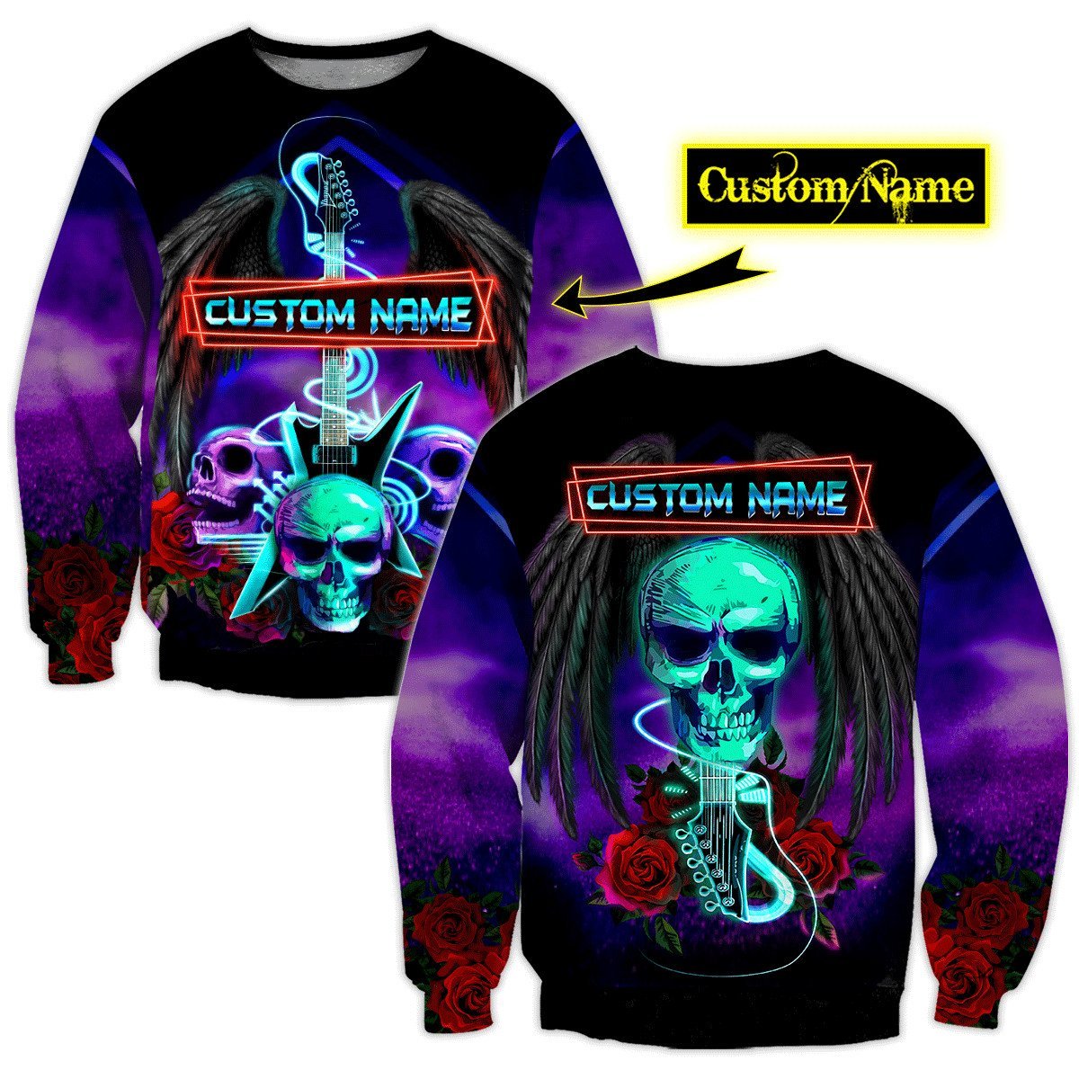 Customize Name Skull Hoodie For Men And Women VP28122001HHND