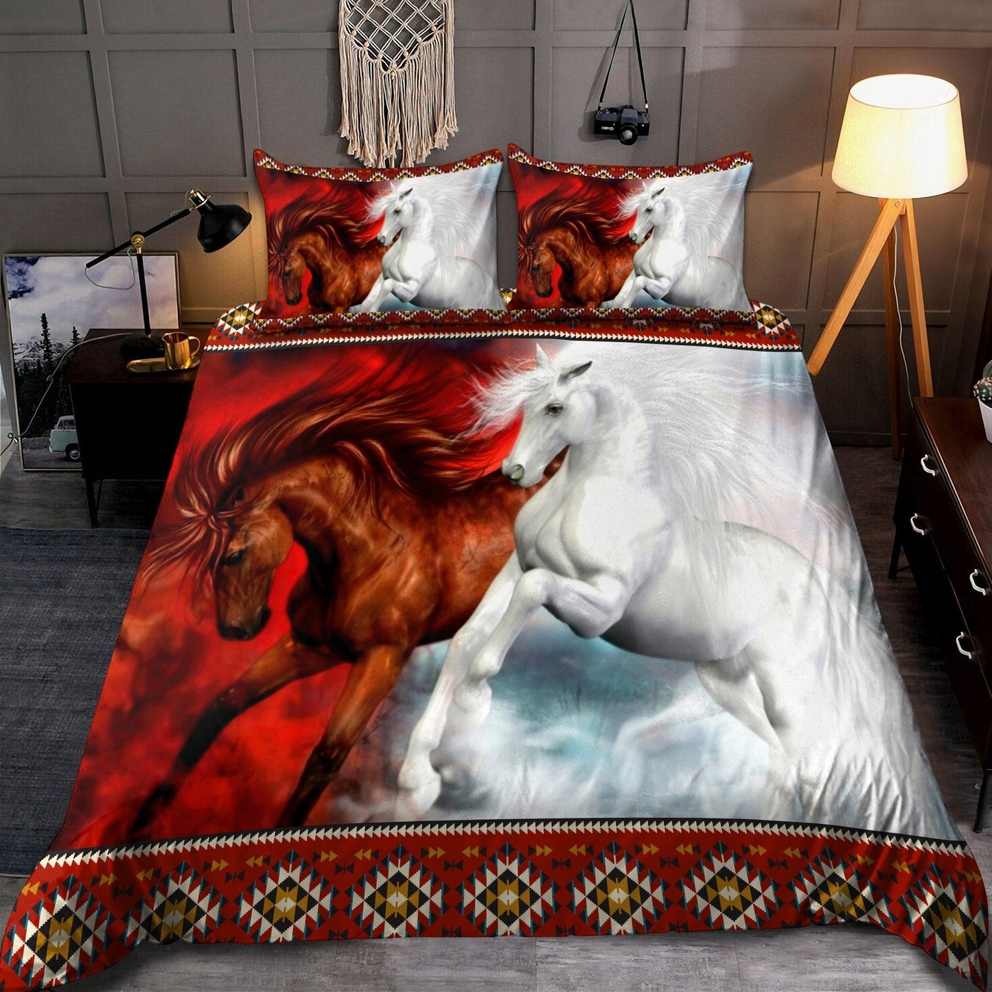 Couple Horse 3D All Over Printed Bedding Set