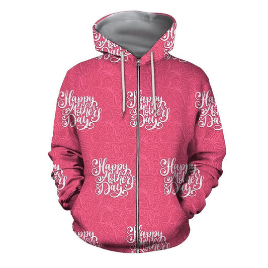 3D All Over Pink Happy Mother's Day Hoodie - Amaze Style™-Apparel