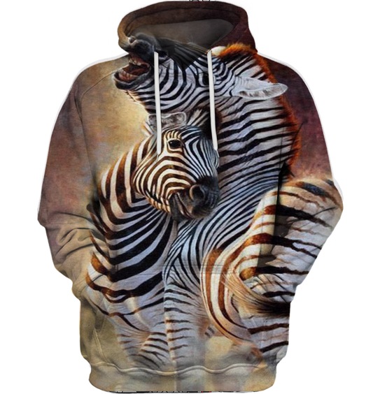 3D All Over Print Lovely Zebra Shirt-Apparel-6teenth World-Hoodie-S-Vibe Cosy™