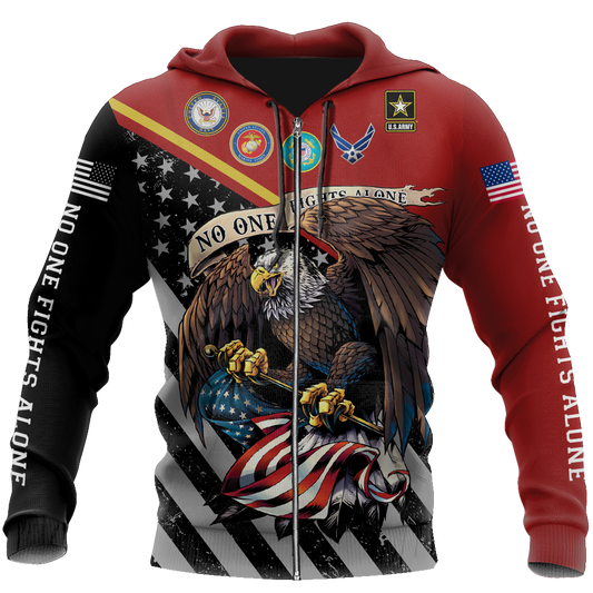 US Veteran No one fights alone shirts for men and women TR2505201S - Amaze Style™-Apparel
