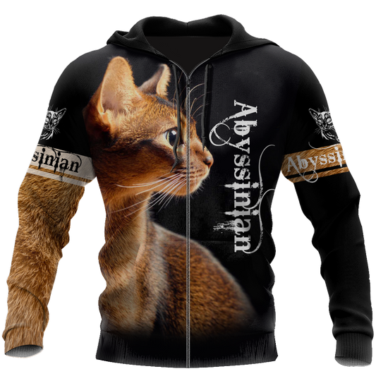 Abyssinian cat tattoo 3D printed shirts for men and women