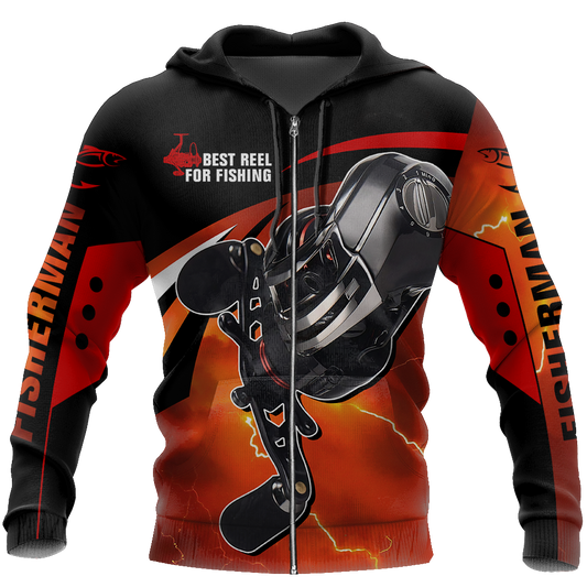 Best spinning reels for bass fishing 3D all over printing shirts for fisherman red color TR030101 - Amaze Style™-Apparel